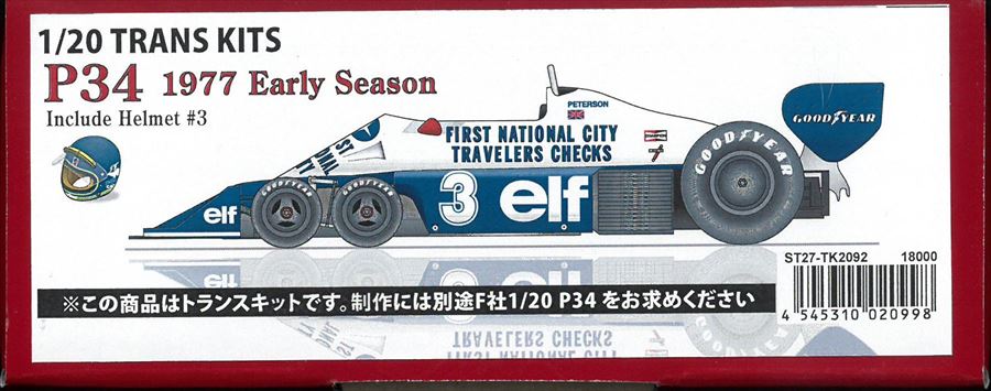 TK2092  P34 1977 Early Season  1/20 TRANS KITS (F社1/20対応）