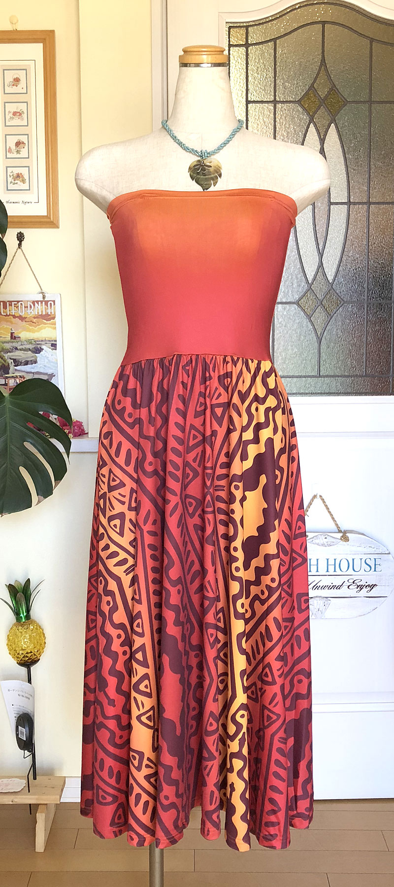 Pukana タパ柄 3wayワンピース Puop 1860