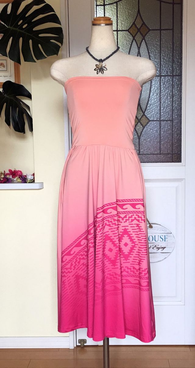 Pukana グラデーション３ｗａｙワンピース Puop1776 Pink