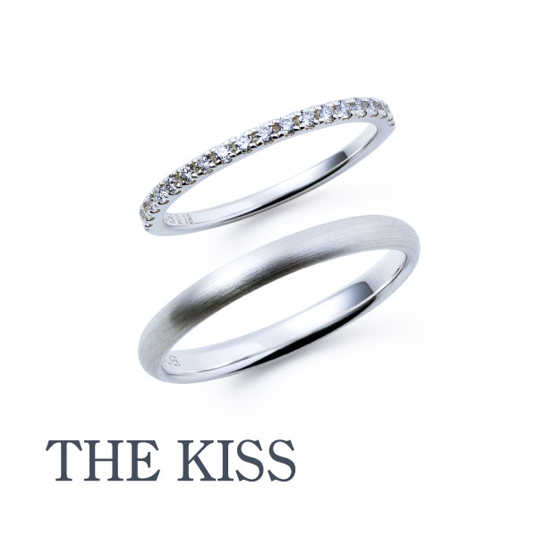 【結婚指輪】THE KISS BRIDAL JEWELRY/ハーフエタニティ7014500101ー1020/SV925/Dia0.19ct　＊2点セット