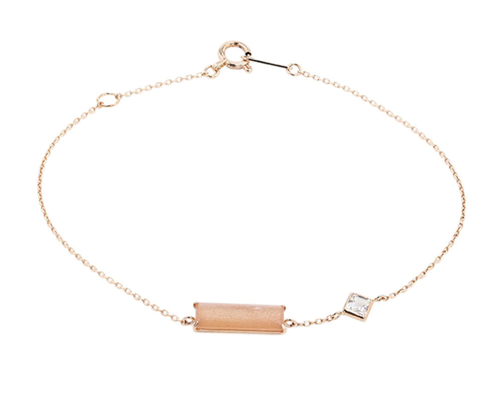 ピンキー＆ダイアン　ブレスレット　オレンジムーンストーン