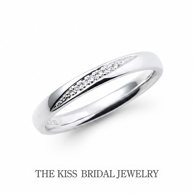 【婚約指輪】THE KISS BRIDAL JEWELRY/V字ライン（レディース単品）7014500141/SV925/Dia0.02ct