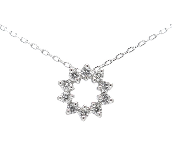 スイートテンダイヤモンド 定番ステーションネックレス 10粒のダイヤモンドが輝くステーションネックレス