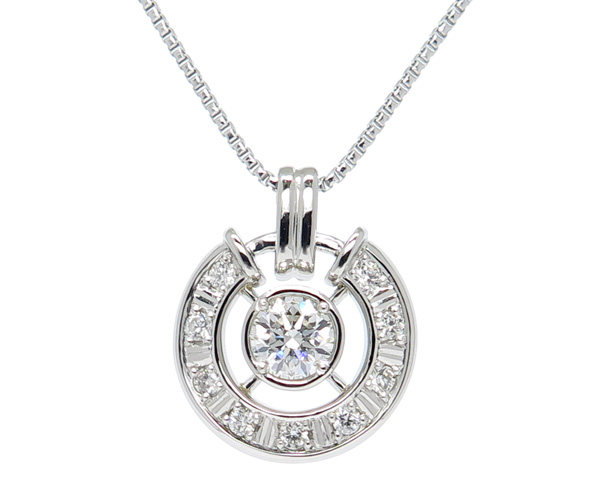 スイートテンダイヤモンド 定番ステーションネックレス 10粒のダイヤモンドが輝くステーションネックレス