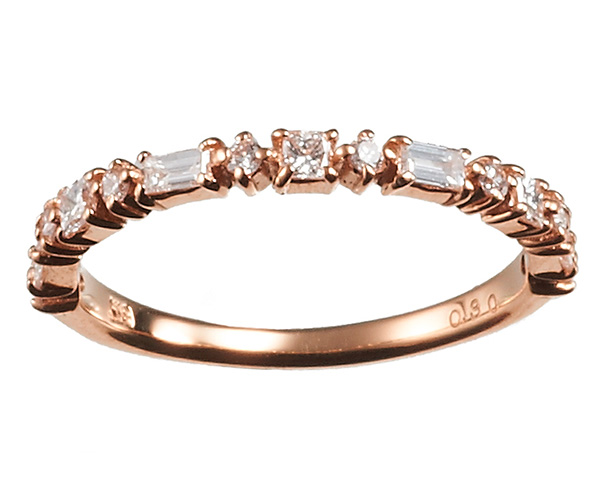 3種類 バケット プリンセス ラウンド のダイヤを散りばめたハーフエタニティ0 25ct ジュピターblantelie 婚約指輪