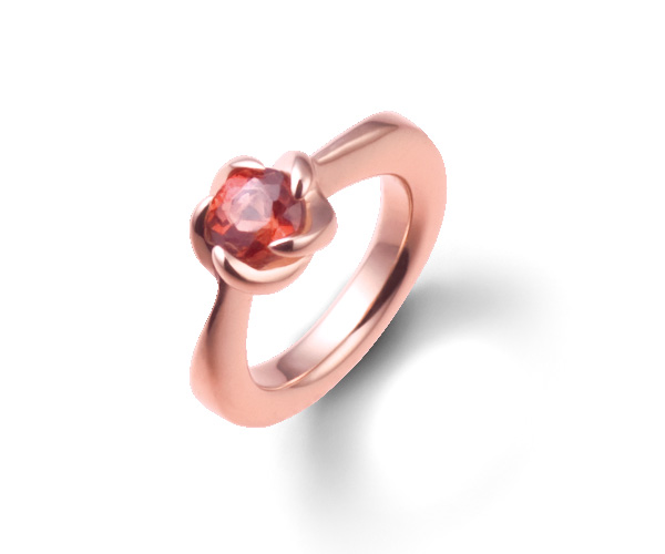 ベビーリングピンクゴールドガーネット