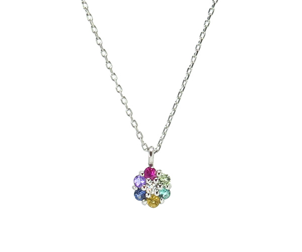 7色花アミュレットネックレス
