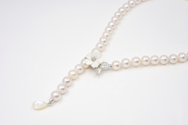 【マグピタ】パールネックレスの長さを自由に変えられる留金具への取り付け加工