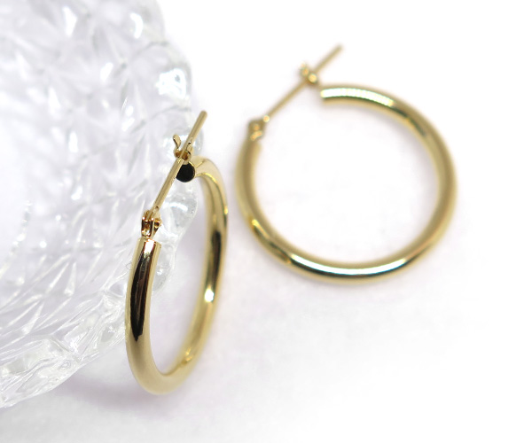 ピアス】COCCOセレクトジュエリー/遮断式地金フープピアス/2