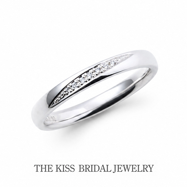 【婚約指輪】THE KISS BRIDAL JEWELRY/V字ライン（レディース単品）7014500141/SV925/Dia0.02ct