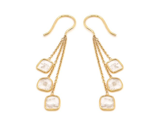 monaka jewellery スライスダイヤ　ピアス monaka jewellery スライスダイヤピアス