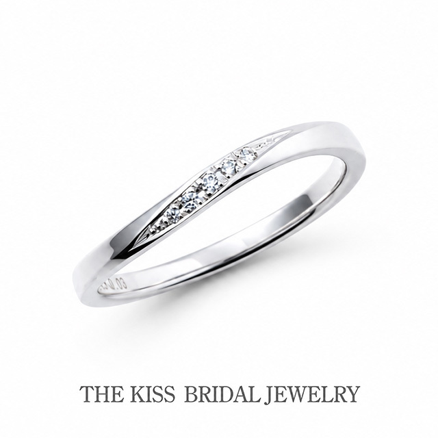 【婚約指輪】THE KISS BRIDAL JEWELRY/ウェーブ（レディース単品）7014500121/SV925/Dia0.03ct