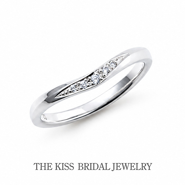 【婚約指輪】THE KISS BRIDAL JEWELRY/V字ライン（レディース単品）7014500131/SV925/Dia0.03ct
