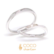 【結婚指輪】ココシャンテ/06E-X231_07J-X028（ペア）/SV925/Dia0.04ct　＊2点セット