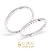 【結婚指輪】ココシャンテ/06E-X235_07B-X064（ペア）/SV925/Dia0.01ct　＊2点セット