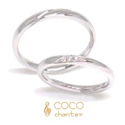【結婚指輪】ココシャンテ/06E-X237_07J-X029（ペア）/SV925/Dia0.02ct　＊2点セット