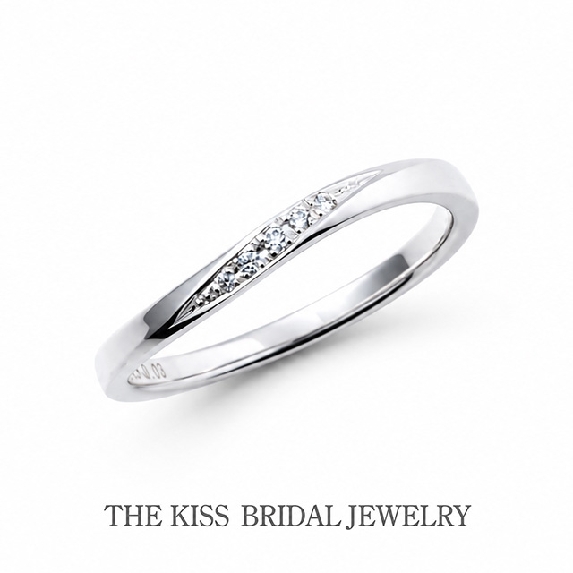 【婚約指輪】THE KISS BRIDAL JEWELRY/ウェーブ（レディース単品）7014500121/SV925/Dia0.03ct