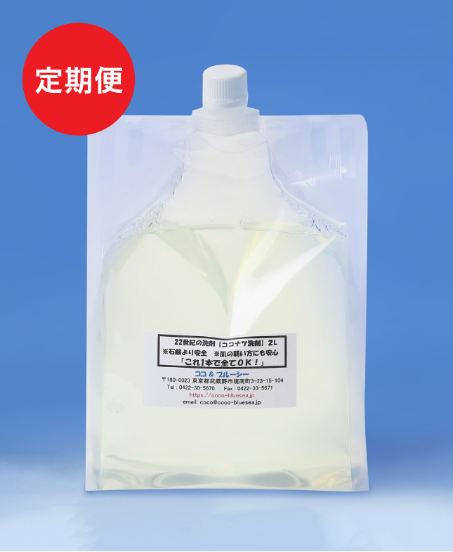 定期購入・ココナツ洗剤　エコパック　２リットル　