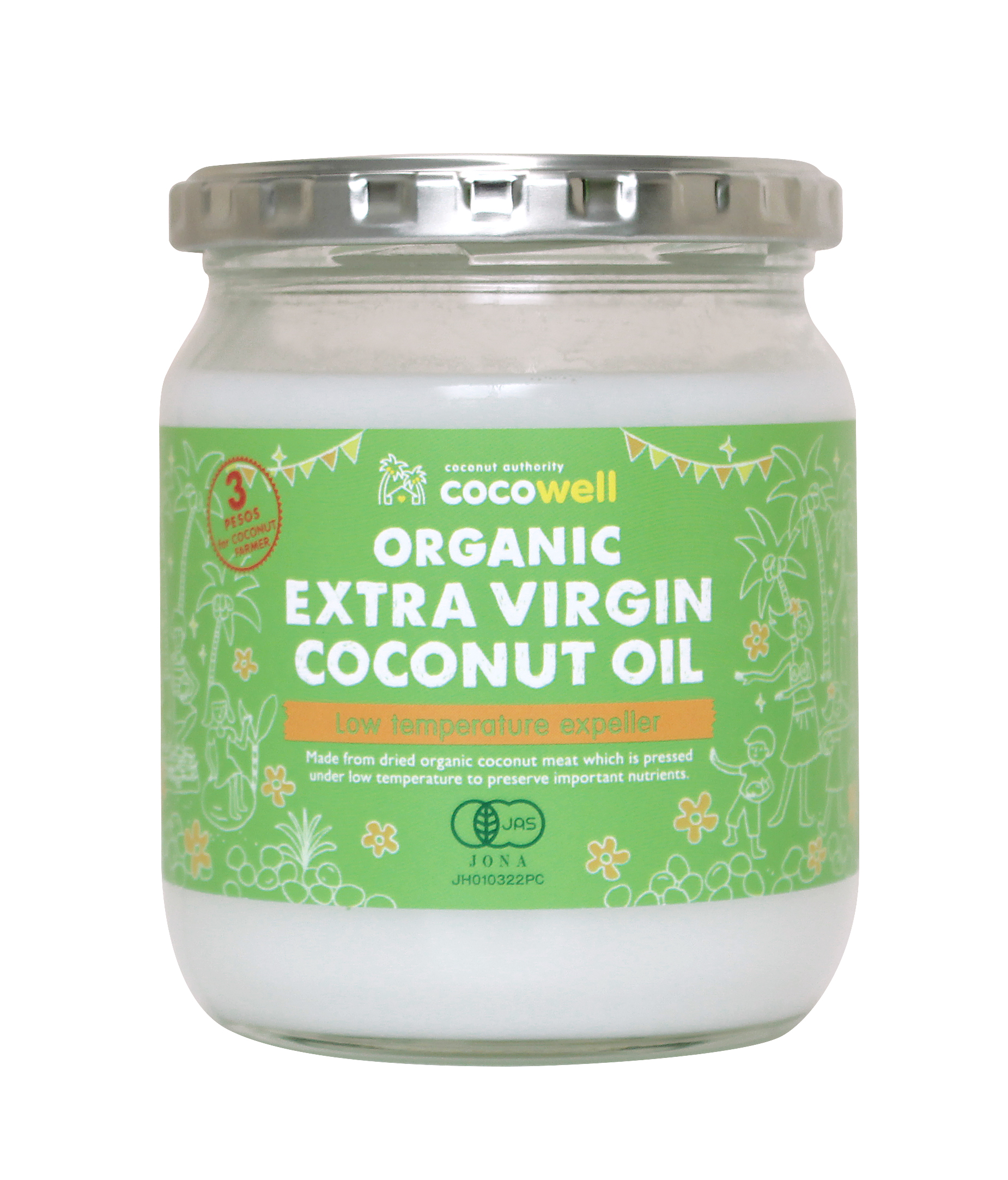 エキストラバージン　ココナッツオイル３６０g入り x１２ 個/１ケース