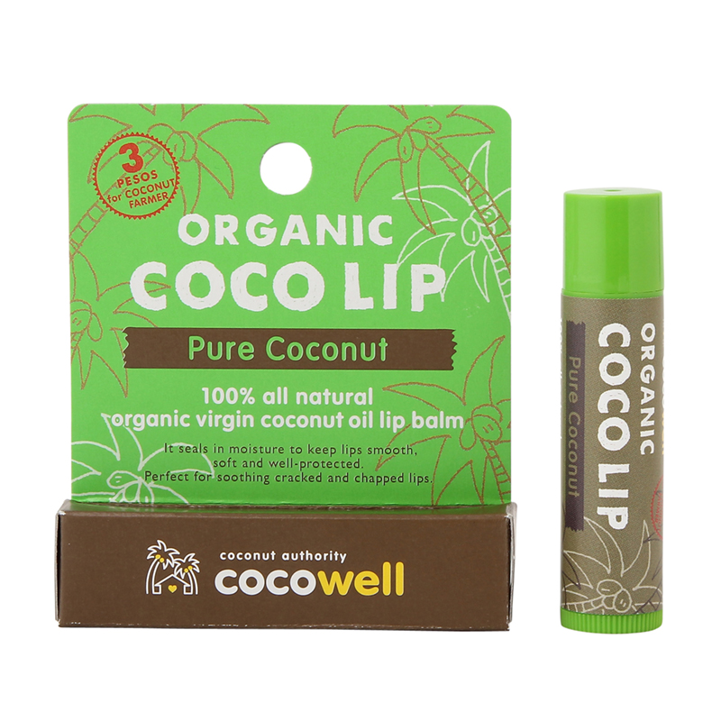 ココナッツ好きにはたまらない南国の香り　オーガニックココリップ（ピュアココナッツ）　５ｇ