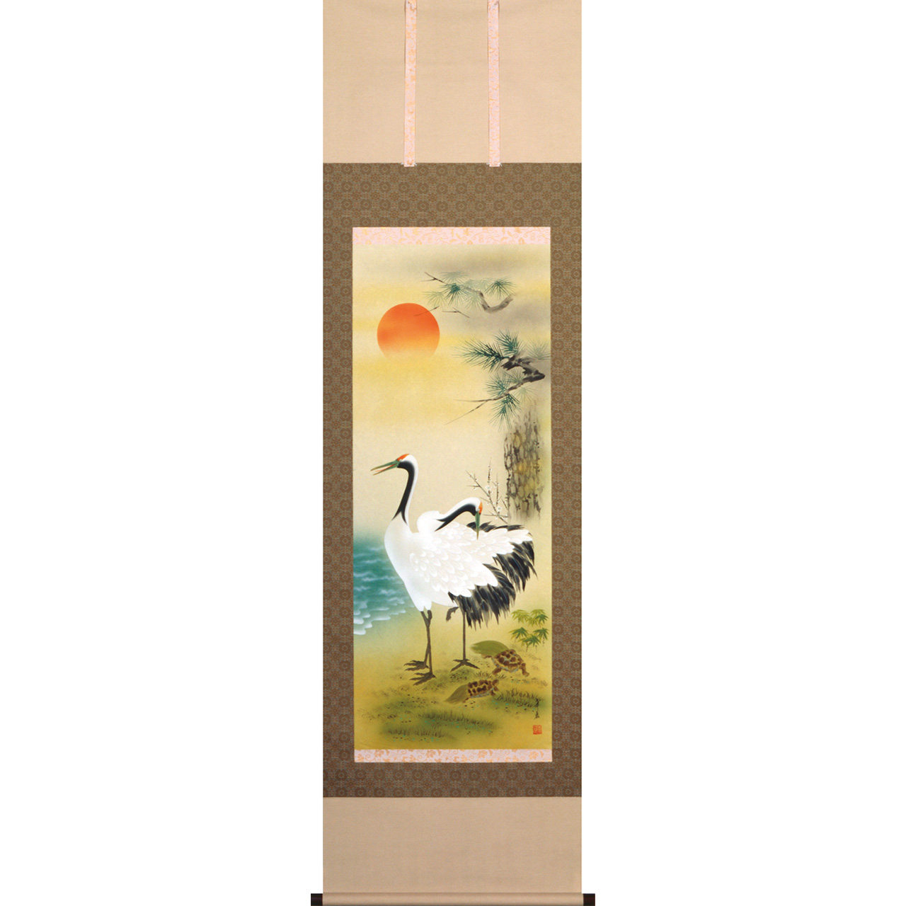 【お値下げ】掛け軸 松竹梅鶴亀 観山作 お値下げ】掛け軸 松竹梅鶴亀 観山作 - メルカリ