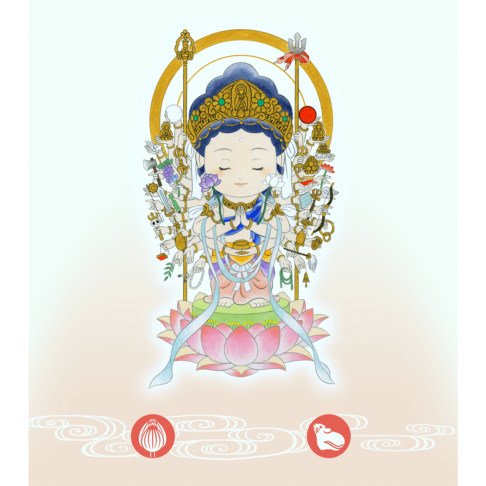 工芸色紙,ほっこり十二支,お守り本尊.白木由希