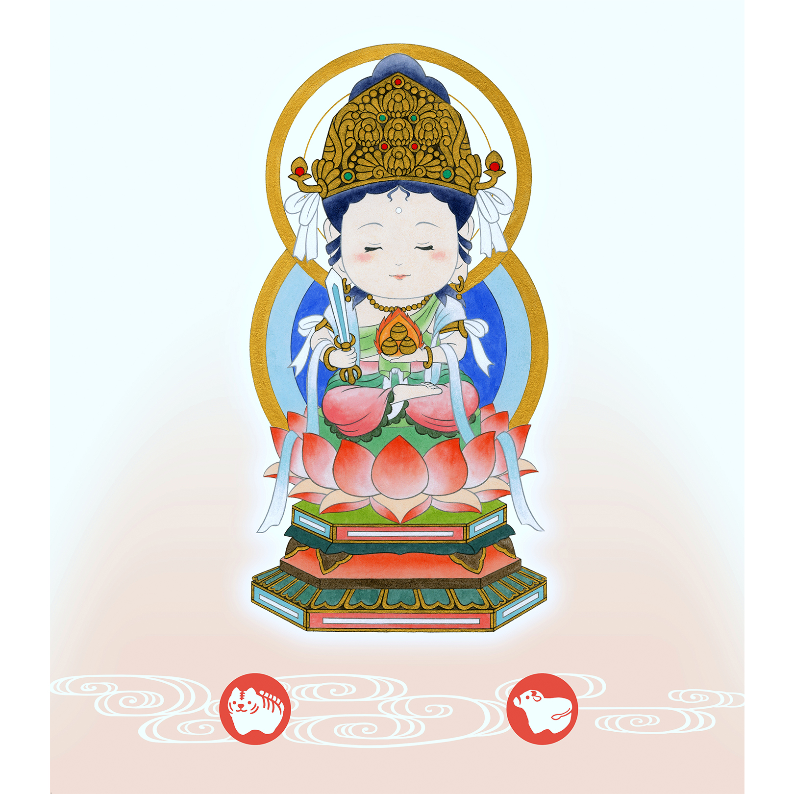 工芸色紙,ほっこり十二支,お守り本尊.白木由希