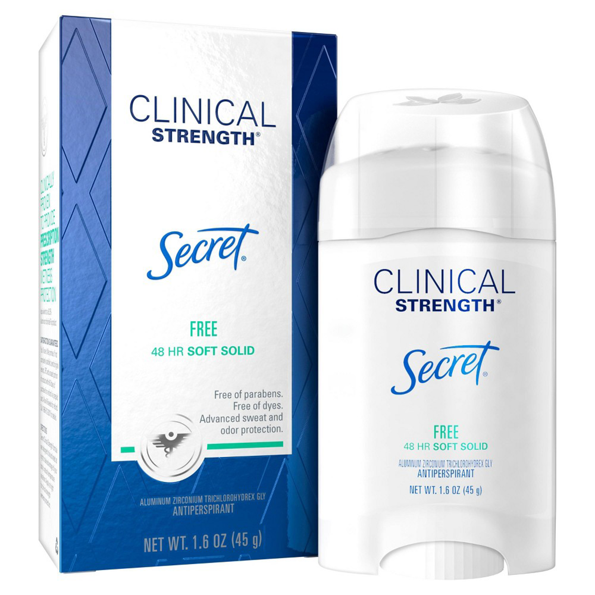 Secret シークレット クリニカル Clinical Strength Smooth Soft Solid デオドラント Free センシティブ 45g 無香料