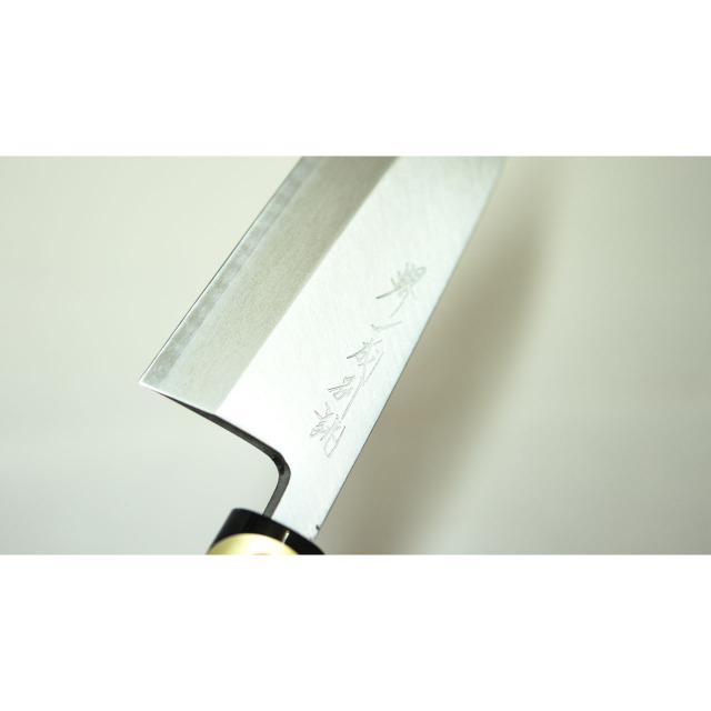 日本和包丁 左用出刃　安来黄5寸（150mm） Japanese deba knife lefty 150mm 4