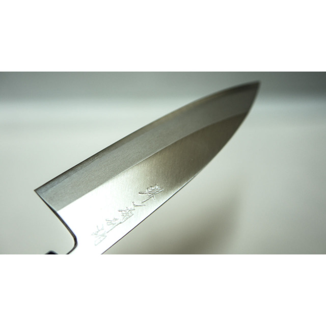 日本和包丁 左用出刃　安来黄5寸（150mm） Japanese deba knife lefty 150mm 7