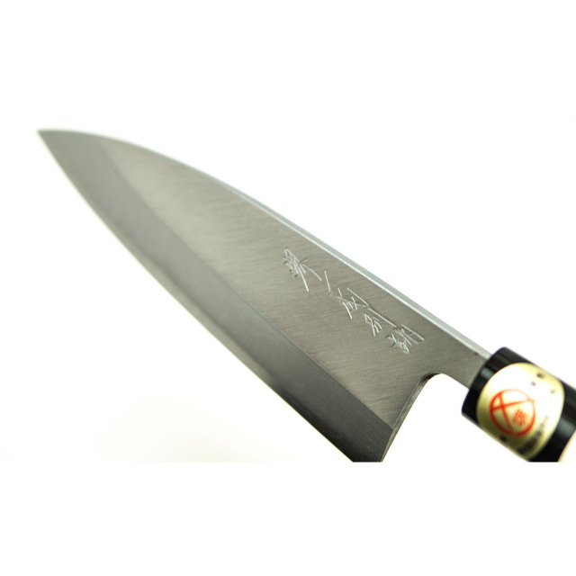 日本和包丁 左用出刃　安来黄5寸（150mm） Japanese deba knife lefty 150mm 8