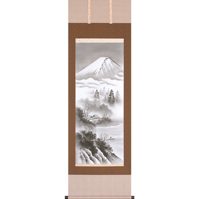 A6553 富士山水  尺五立 作者 華岳