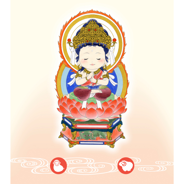 工芸色紙,ほっこり十二支,お守り本尊.白木由希