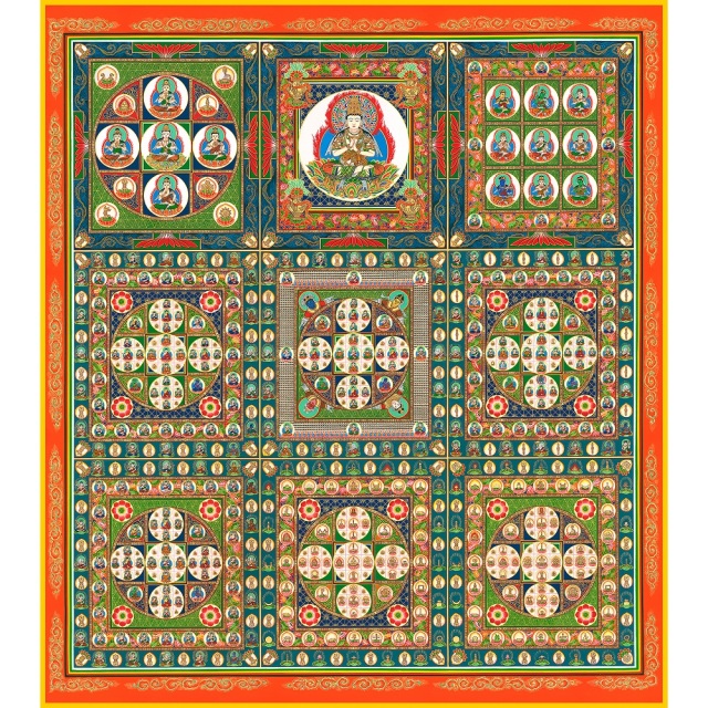 工芸色紙,両界曼荼羅,色紙,金剛,胎蔵界