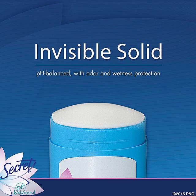 Secret シークレット Deodorant デオドラント Invisible Solid PH