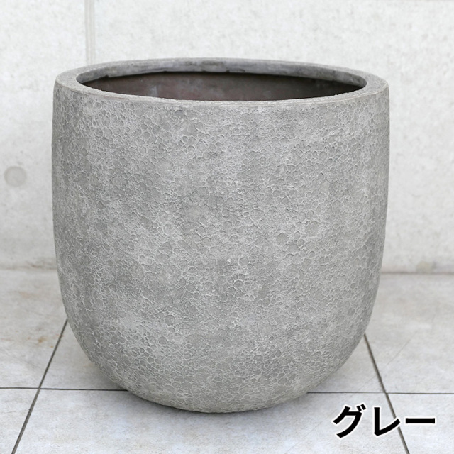 軽量FRP製ラヴァライト Uポット・グレー 10号鉢用/φ41×H41cm
