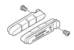 SHIMANO シマノ デュラエース9000 R55C4 ブレーキシュー ＆ 固定ネジ（左右ペア）