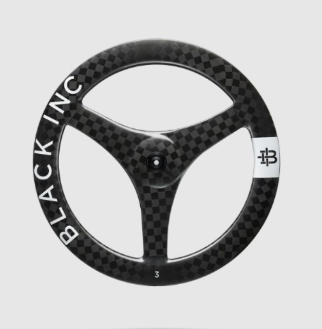 black inc ブラックインク New THREE 3スポーク カーボン クリンチャー/TLR  ディスクブレーキ用 フロントホイール