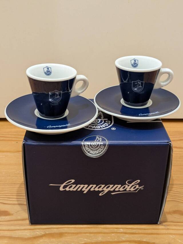 希少 Campagnolo エスプレッソカップ＆ソーサー ２脚セット 希少 Campagnolo エスプレッソカップ＆ソーサー 2脚セット