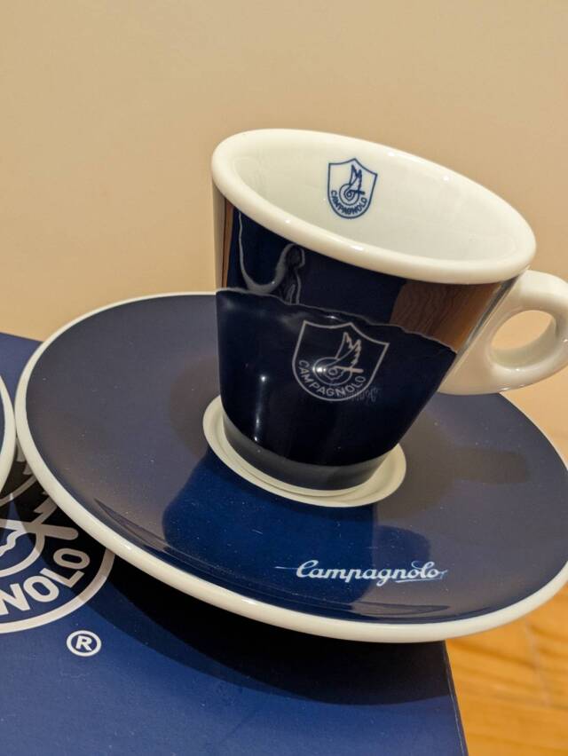希少 Campagnolo エスプレッソカップ＆ソーサー 2脚セット