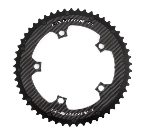 Carbon Ti チェーンリング X-CarboRing EVO 130PCD 53T 5arm アウター