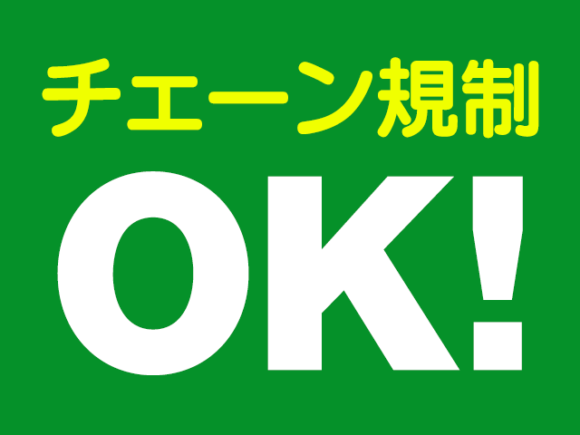 チェーン規制での使用OK!