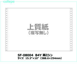 連続伝票用紙 白紙B4Y両ミシン【SF-08004】