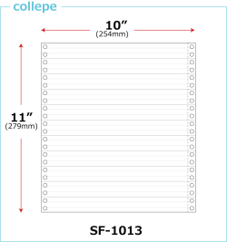 連続伝票用紙 1/3単線 10X11インチ