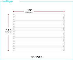 連続伝票用紙 1/3単線 15X11インチ collepe