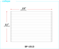 連続伝票用紙 1/3単線 15X11インチ