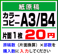 A3・B4カラーコピー・紙原稿対応の安いカラー印刷
