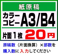 A3・B4カラーコピー・紙原稿対応の安いカラー印刷