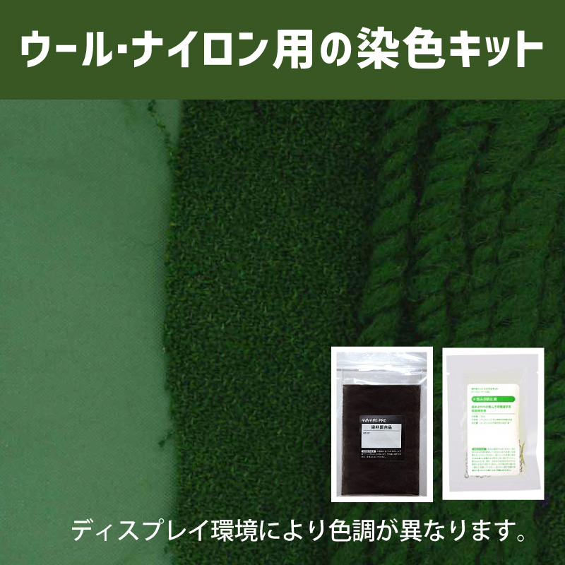 老竹色（おいたけいろ）色に染めるウール・ナイロン用の染色キット /　そめそめキットPro【054】(25190-054)