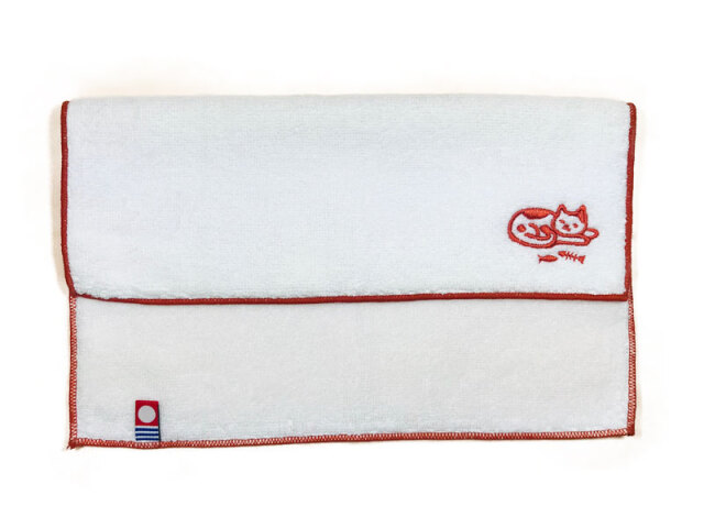 今治タオルはんかち 2点セット 猫 レッド ロードバイク ブルー 今治タオル 高級綿 柔らかい感触 吸水性抜群 ギフト お土産 日本製 こころ粋